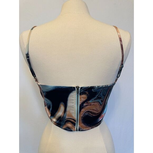 Pacsun Kendall & Kylie Multicolor Bustier Top Size Medium - Picture 3 of 4